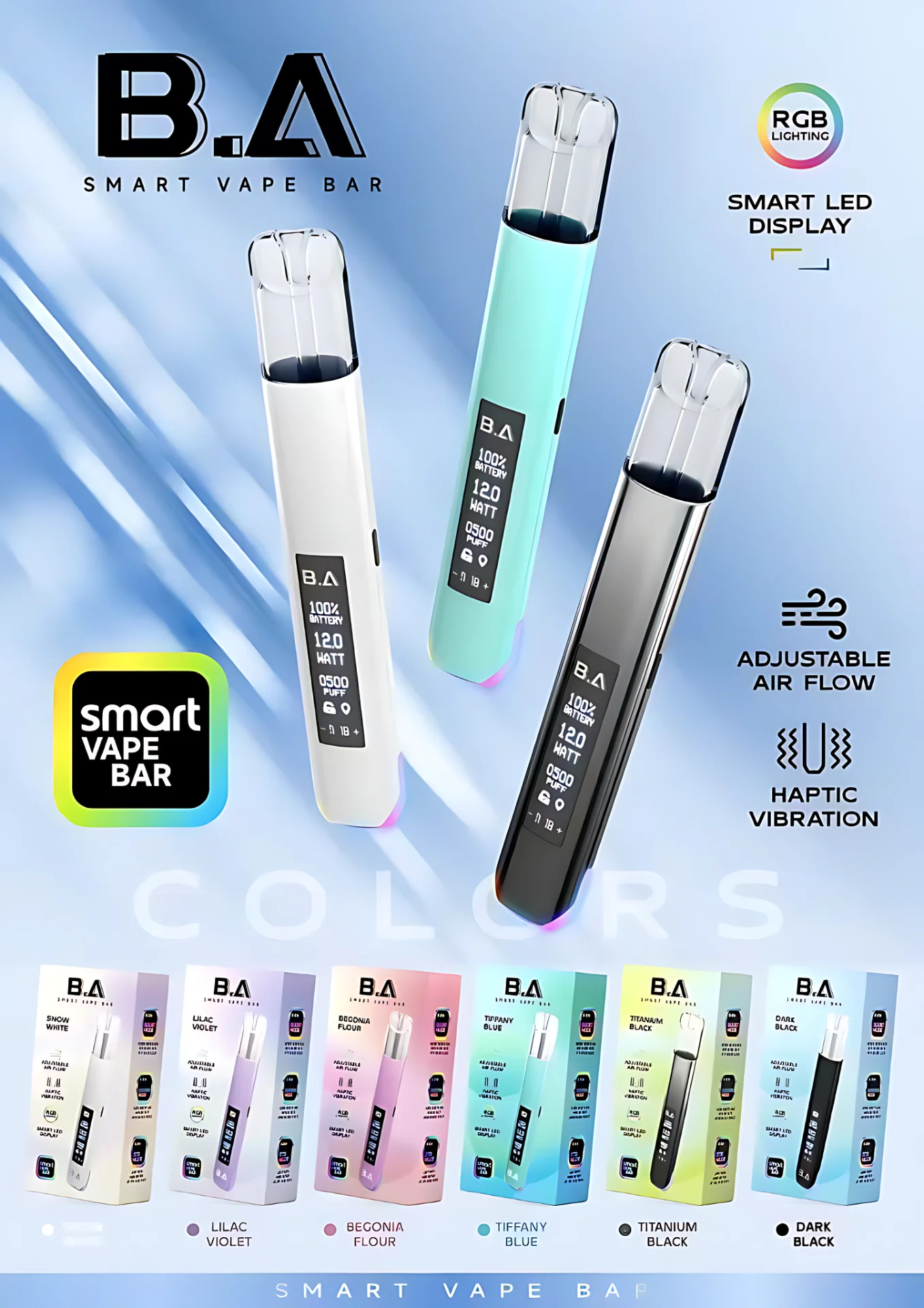 B.A一代通用主機 螢幕顯示 多段調節 電子煙桿