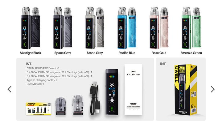 原裝正品 UWELL Caliburn G3 PRO咖哩棒G3 PRO主機套裝/G3空倉（4入組）台灣現貨